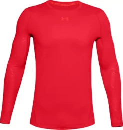 Under Armour Men's Baseball ColdGear® Long Sleeve Shirt -Rawlings Baseball Shop 1356872 Red FRT
