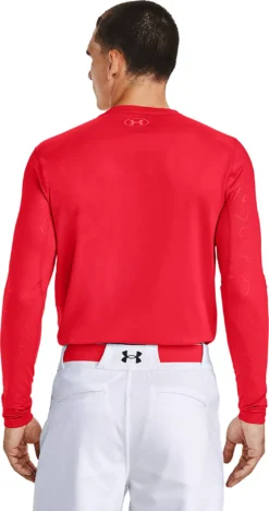 Under Armour Men's Baseball ColdGear® Long Sleeve Shirt -Rawlings Baseball Shop 1356872 Red MODBCK