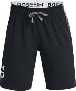 Under Armour Boys' Yard Baseball Shorts -Rawlings Baseball Shop 1367918 001 BlackPitchGrayWhite FRT