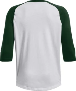 Under Armour Youth Classic 3/4 Sleeve Baseball Shirt -Rawlings Baseball Shop 1375661 301 WhiteForestGreen BCK