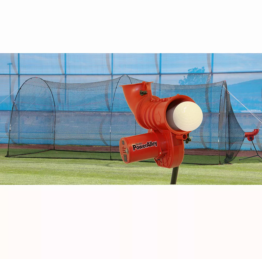 Heater PowerAlley 11” Softball Pitching Machine & PowerAlley 22' Batting Cage 1 Heater PowerAlley 11” Softball Pitching Machine & PowerAlley 22' Batting Cage