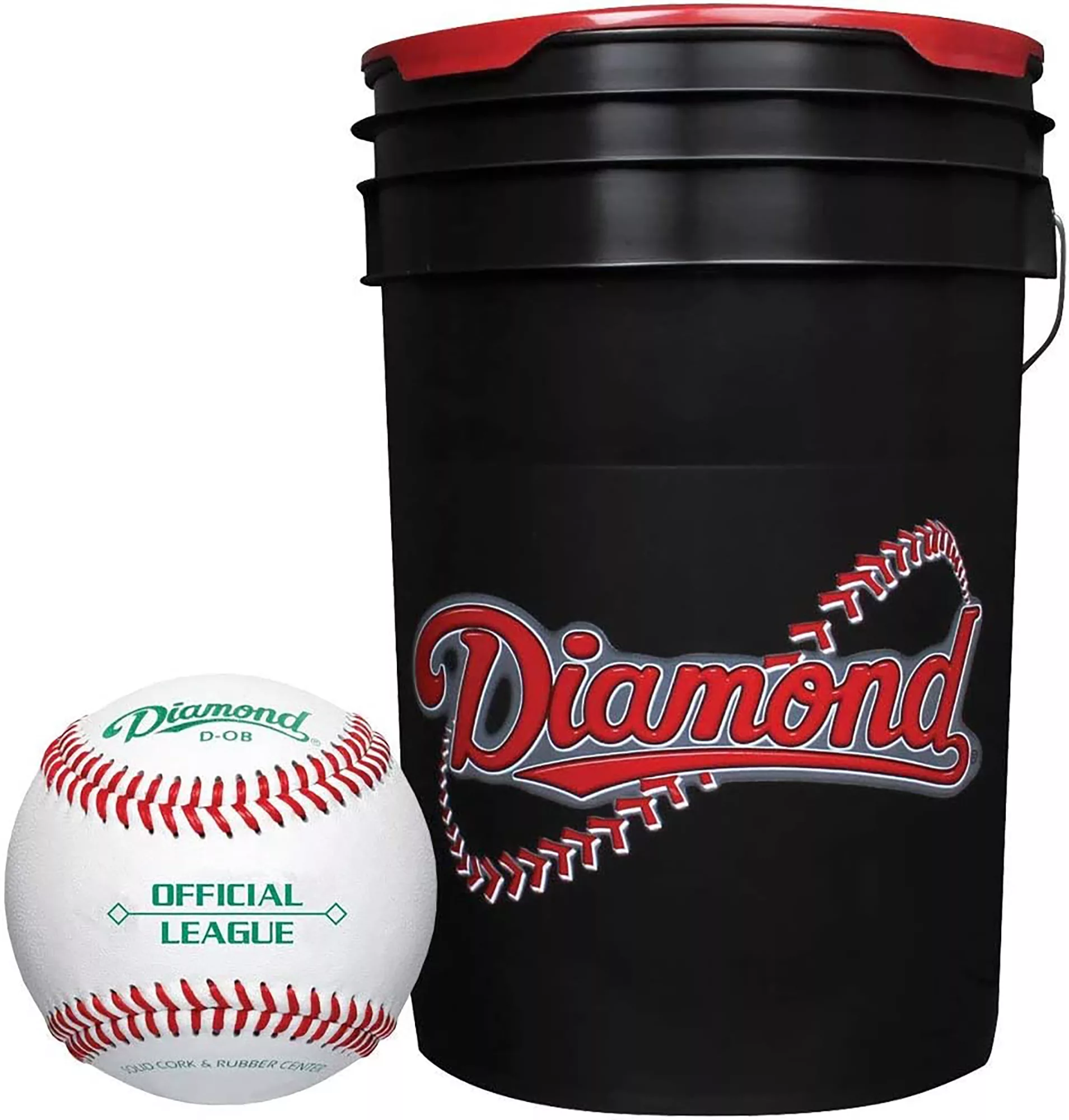 Diamond D-OB Official League Practice Bucket Of 30 Baseballs 3 Diamond D-OB Official League Practice Bucket Of 30 Baseballs - Image 3