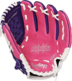 Rawlings 10'' Tee Ball Highlight Series Glove -Rawlings Baseball Shop DICHFP10PPWLZ DICHFP10PPW03 Purple PALM