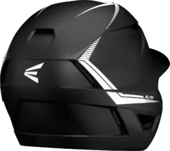 Easton Junior Elite Max Baseball Batting Helmet W/ Adjustable Jaw Guard -Rawlings Baseball Shop ELITEMAXADJ ML E00684559 BlackWhite BCK