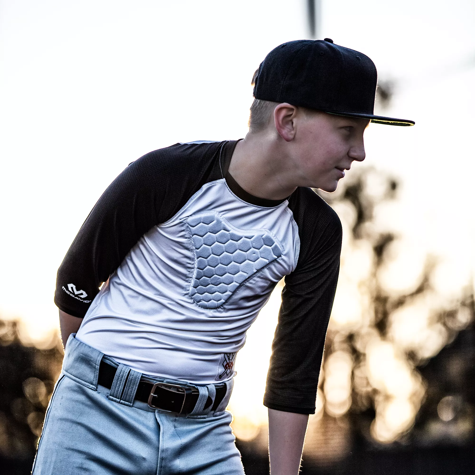 McDavid Youth HEX ¾ Sleeve Sternum Shirt 2 McDavid Youth HEX ¾ Sleeve Sternum Shirt - Image 2