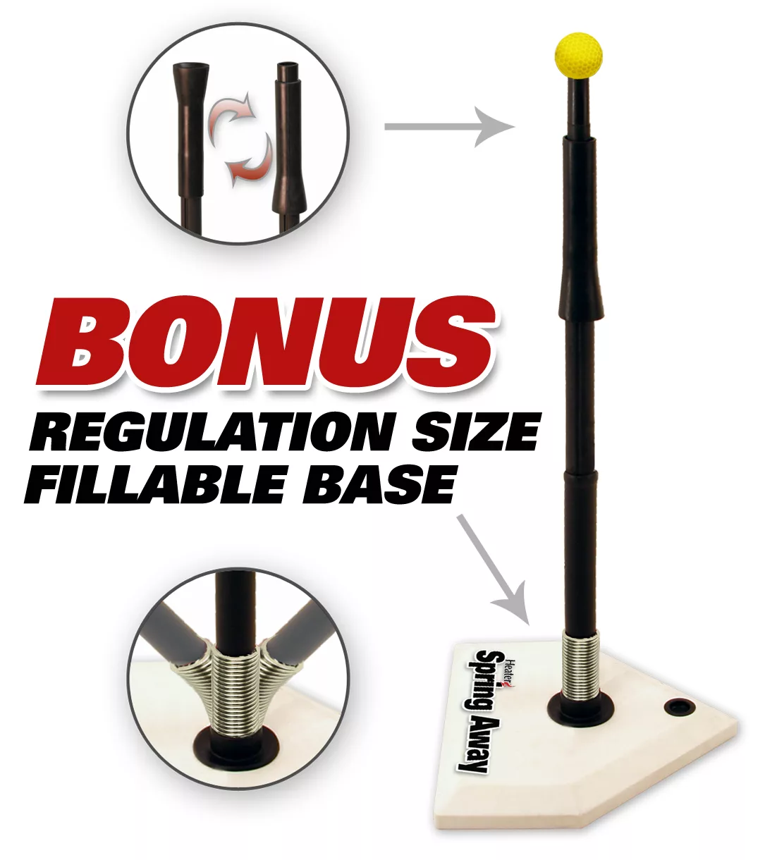 Heater Spring Away Batting Tee 2 Heater Spring Away Batting Tee - Image 2