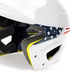 Under Armour Senior USA Converge Batting Helmet W/ Universal Jaw Guard -Rawlings Baseball Shop UABH2 USAG100D UABH2SM100D PureWhiteUSA DET