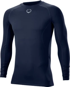 EvoShield Men's Cooling Long Sleeved T-Shirt -Rawlings Baseball Shop WB6014LS WB60142022XL Navy AL